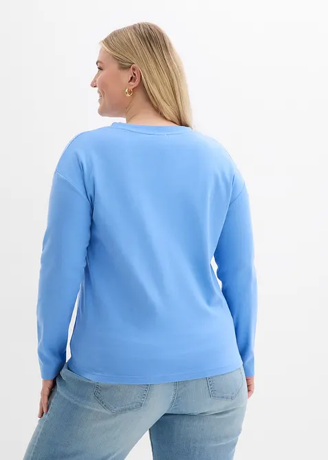 Langermet topp i formstabil, &oslash;kologisk bomull, bonprix