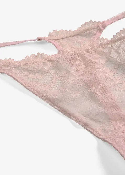 Tanga-stringtruse i nydelig blondemateriale, bonprix