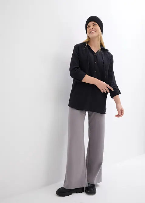 Pull on-bluse i luftig musselin, bonprix