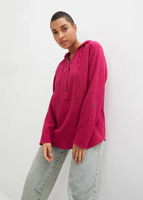 Pull on-bluse i luftig musselin, bonprix