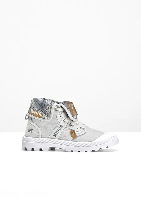 Ankelh&oslash;ye sneakers i bomullskanvas fra Mustang, Mustang