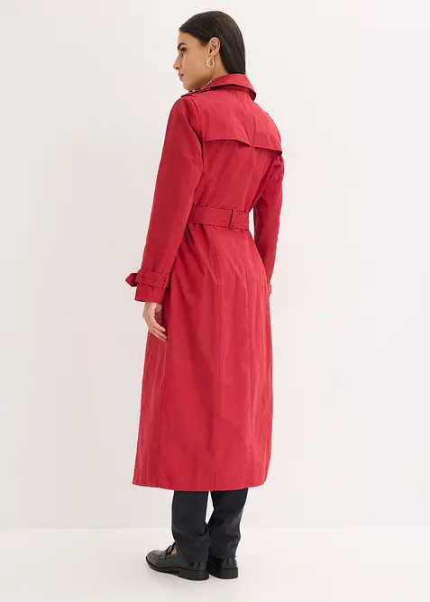 Lang trenchcoat med belte, bonprix