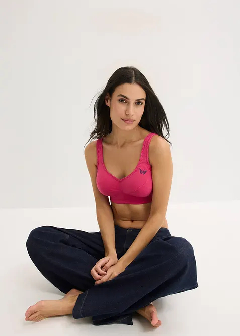 BH uten b&oslash;yle med &oslash;kologisk bomull (2-pack), bonprix