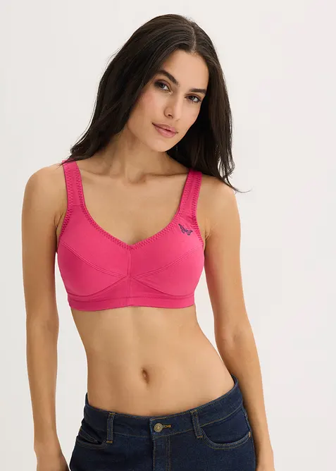 BH uten b&oslash;yle med &oslash;kologisk bomull (2-pack), bonprix