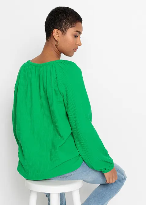 Bluse i luftig musselin, bonprix