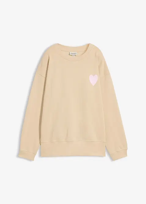 Oversized sweatshirt i &oslash;kologisk bomull, bonprix
