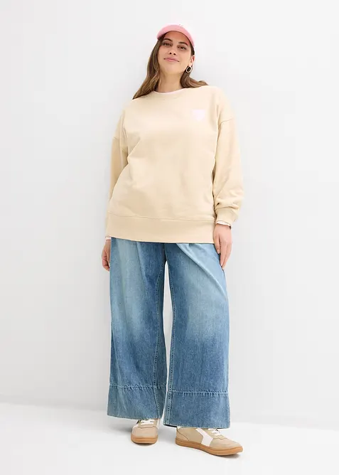 Oversized sweatshirt i &oslash;kologisk bomull, bonprix