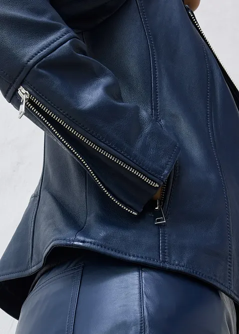 Bikerjakke i nappaskinn, bonprix