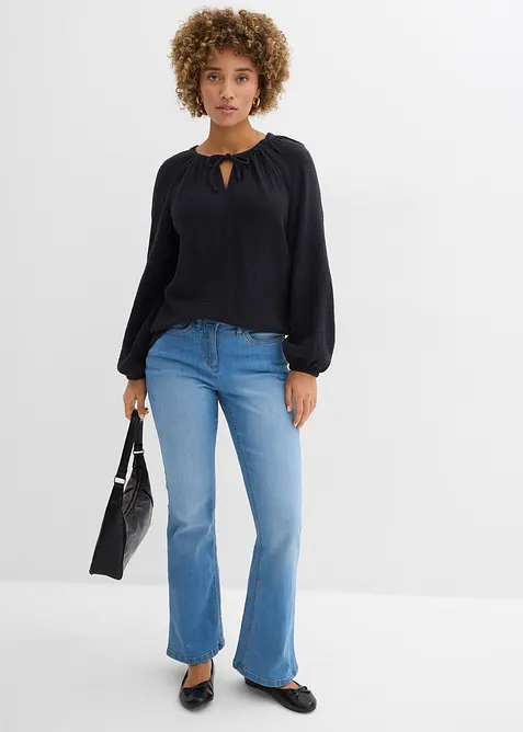 Bluse i luftig musselin, bonprix