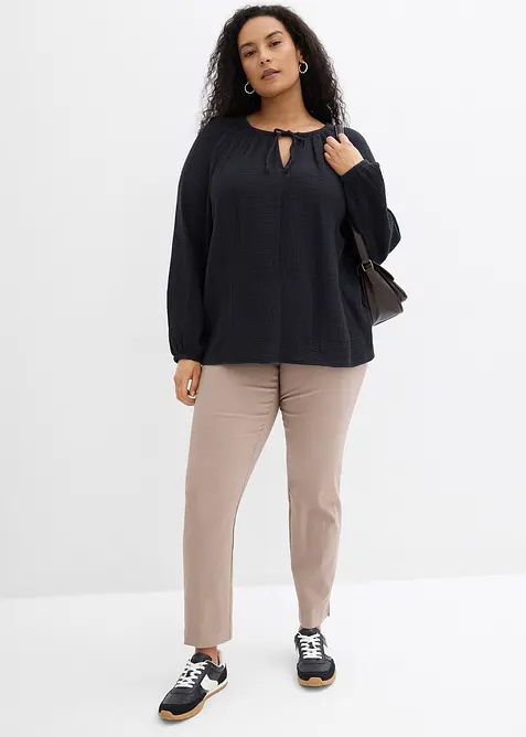 Bluse i luftig musselin, bonprix