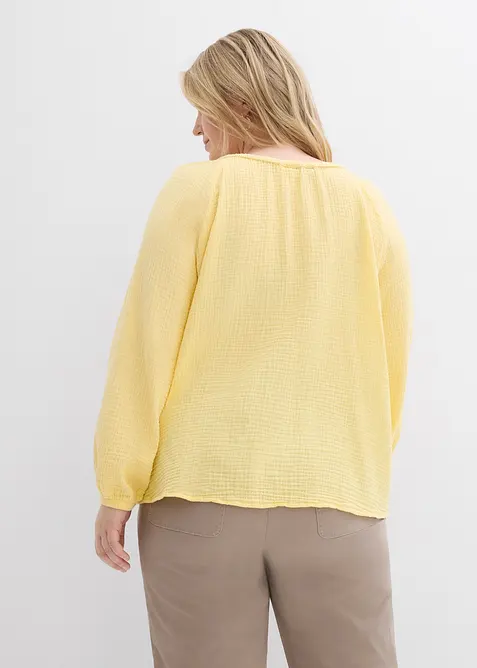 Bluse i luftig musselin, bonprix