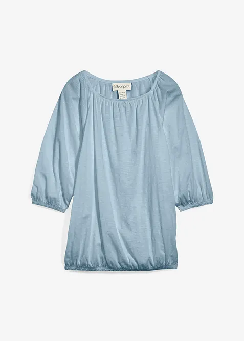 Trikotbluse i 100% &oslash;kologisk bomull, bonprix