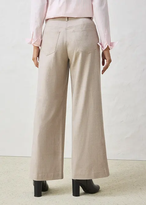 Vid bukse med ull og fem lommer, bonprix