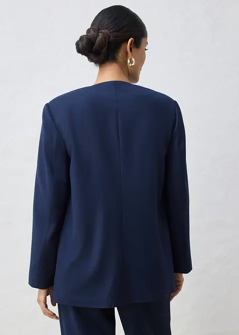 Blazer uten krage i myk ullmiks, bonprix