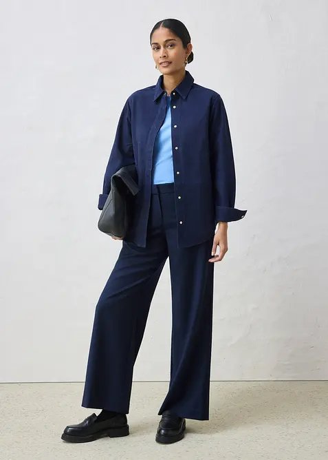 Skjorte i semsket skinn, bonprix