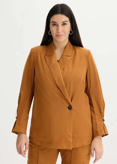 Blazer i imitert semsket skinn, bonprix