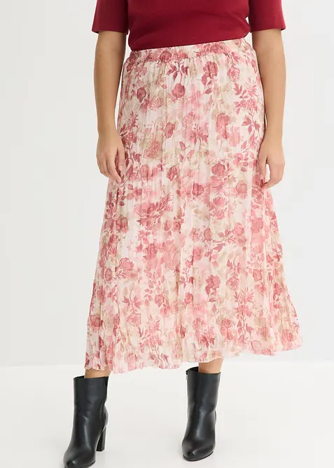 Krinklet skj&oslash;rt i chiffon, bonprix