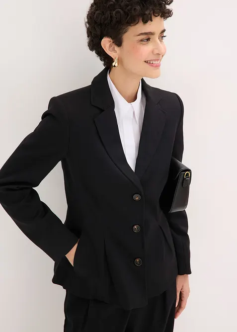 Blazer med sydde folder, bonprix