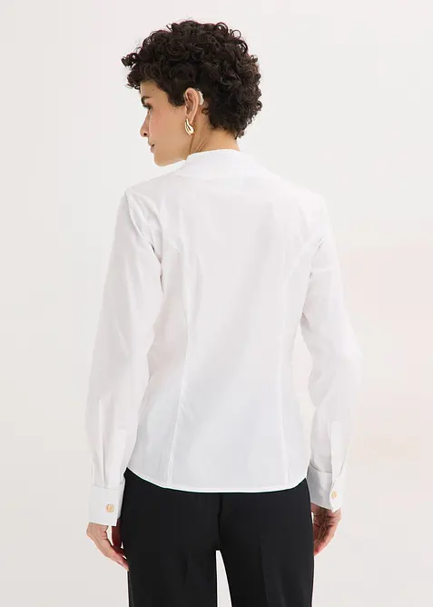 Skjorte i poplin med st&aring;krage, bonprix