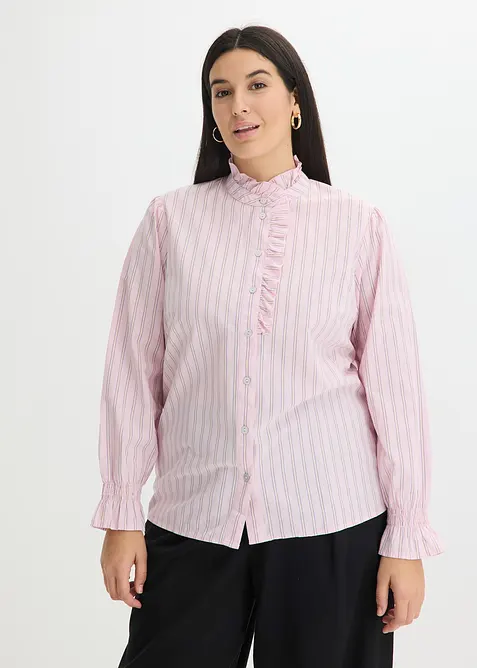 Rysjebluse i poplin, bonprix