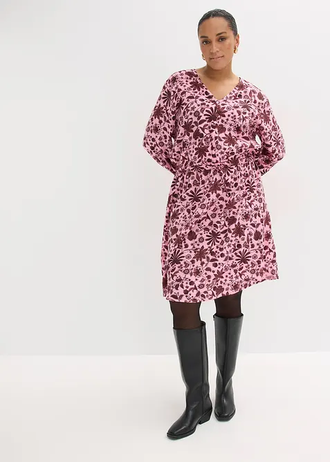 Midikjole i lett viskose, bonprix