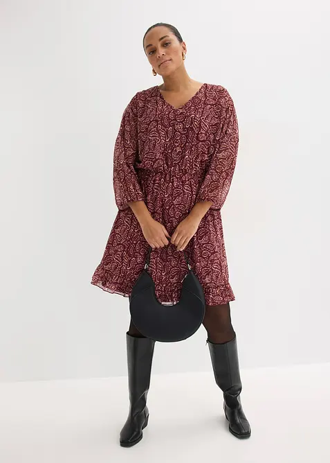 Jerseykjole i tynn mesh, bonprix