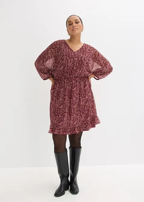 Jerseykjole i tynn mesh, bonprix