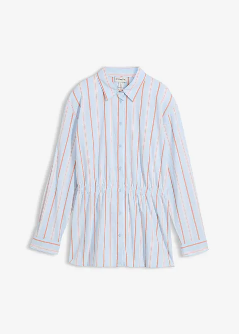 Skjorte i bomullspoplin med stretch, bonprix