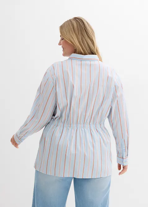 Skjorte i bomullspoplin med stretch, bonprix