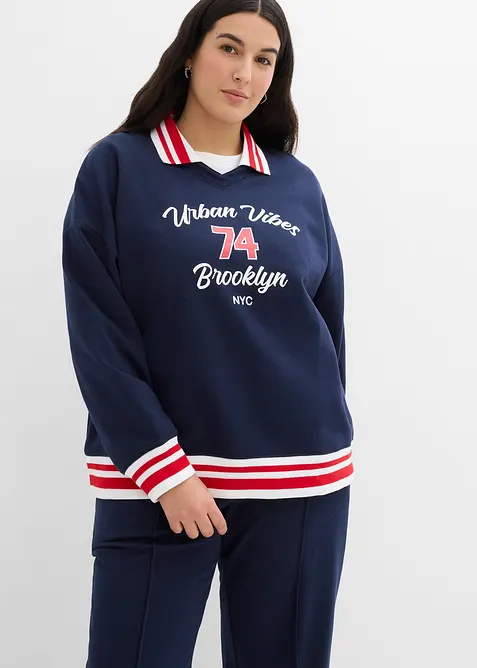 Oversized sweatshirt i 100% &oslash;kologisk bomull, bonprix