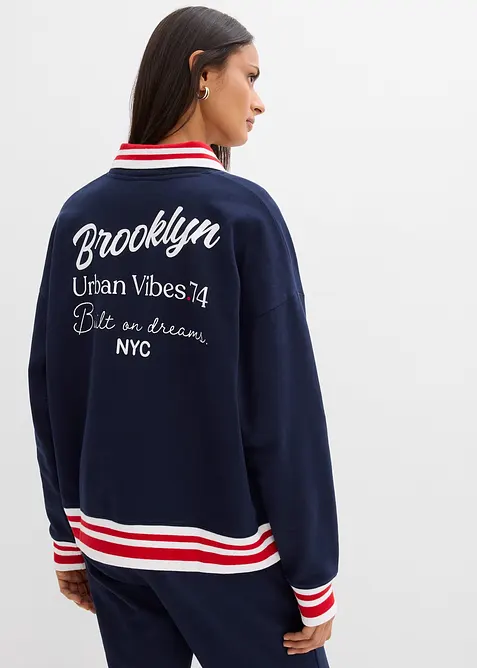 Oversized sweatshirt i 100% &oslash;kologisk bomull, bonprix