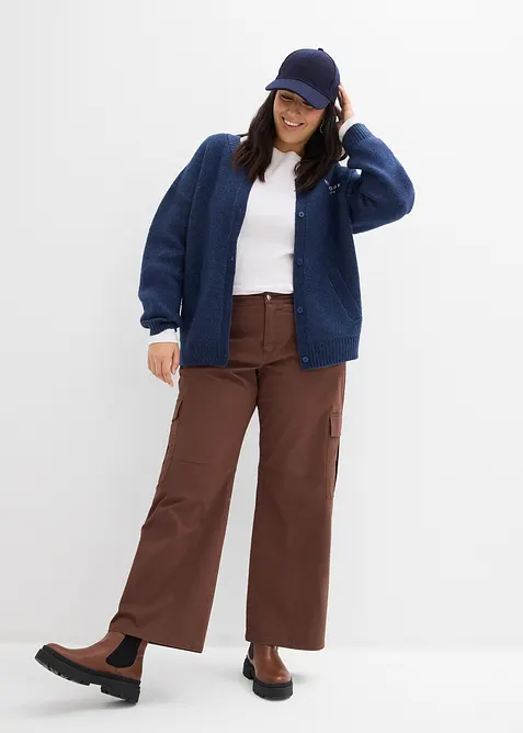 Cargobukse i bomull med elastan, bonprix