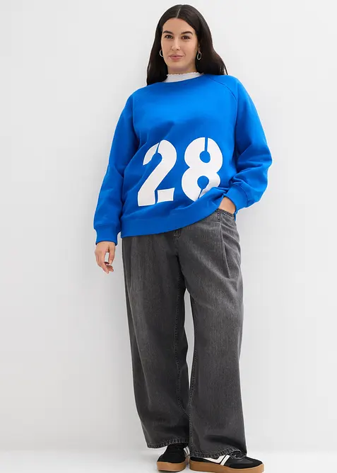 Oversized sweatshirt i 100% &oslash;kologisk bomull, bonprix