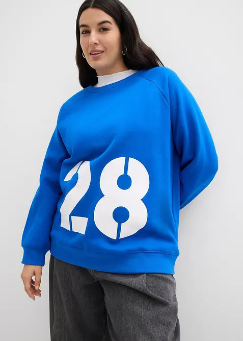 Oversized sweatshirt i 100% &oslash;kologisk bomull, bonprix