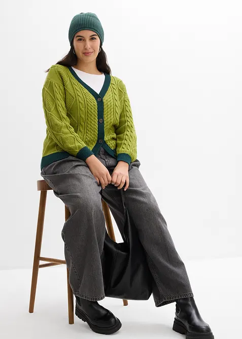 Cardigan i 100% bomull, bonprix