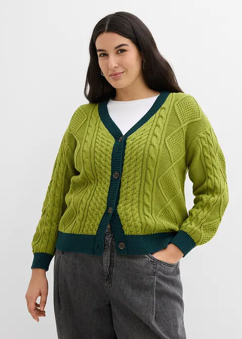Cardigan i 100% bomull, bonprix
