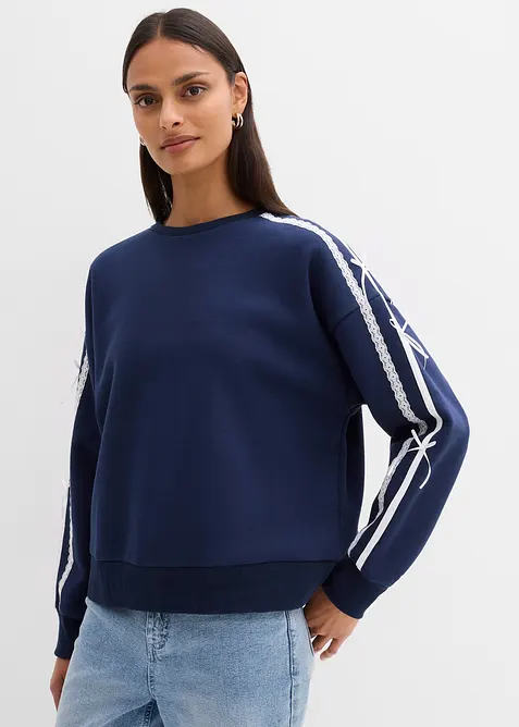Oversized sweatshirt i myk bomullsmiks, bonprix