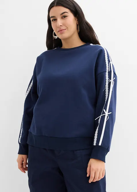 Oversized sweatshirt i myk bomullsmiks, bonprix