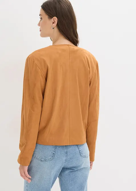 Jakke i imitert, semsket skinn, bonprix