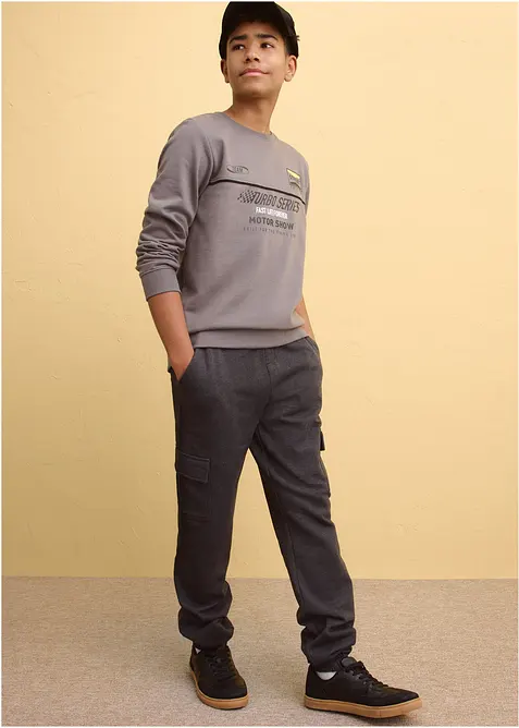 Sweatshirt i myk bomullsmiks, bonprix