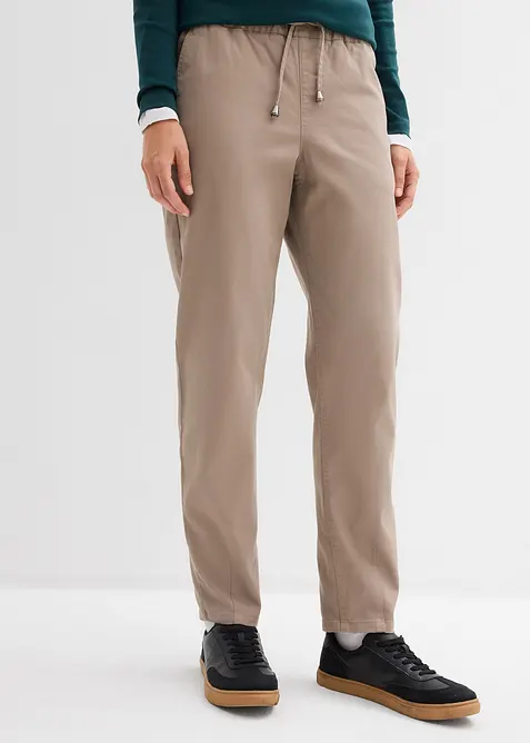 Barrel twillbukse, Mid Waist, komfortlinning, bonprix