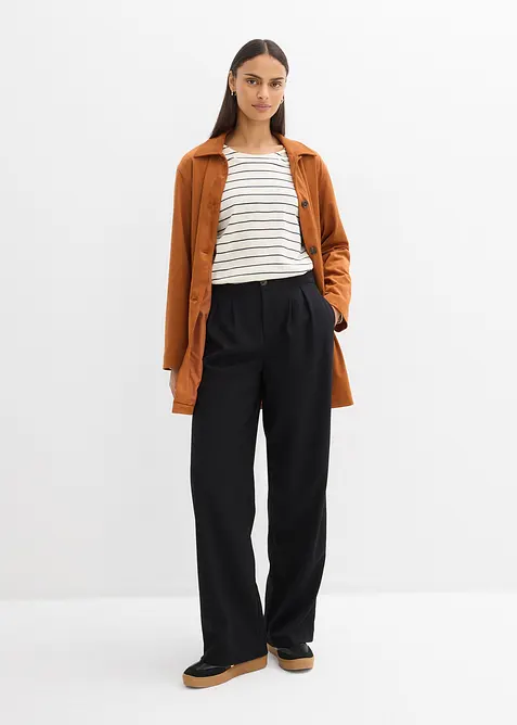 Bukse med legg og viskose, bonprix