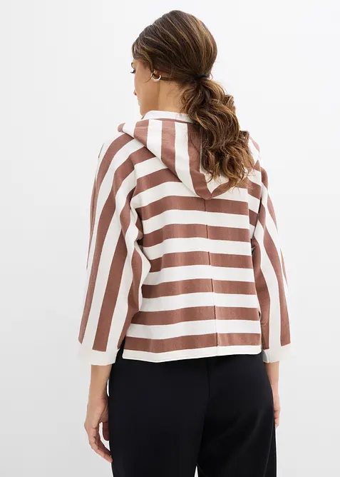 Oversized, finstrikket genser i bomullsmiks, bonprix