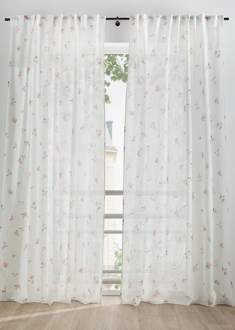 Gardin med blomsterm&oslash;nster (1-pack), bonprix
