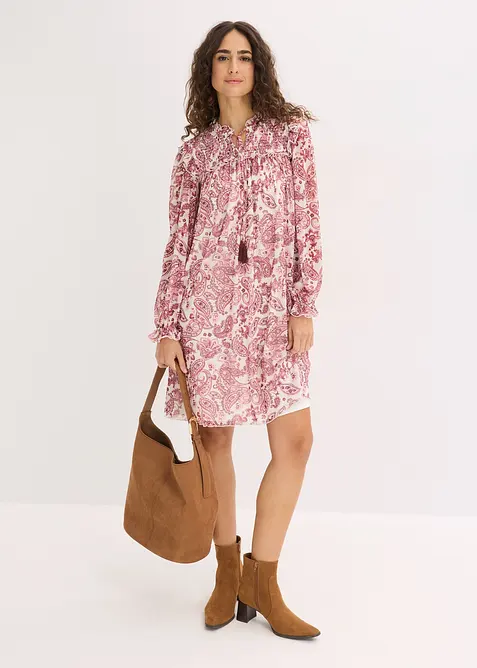 Tunikakjole i myk mesh, bonprix