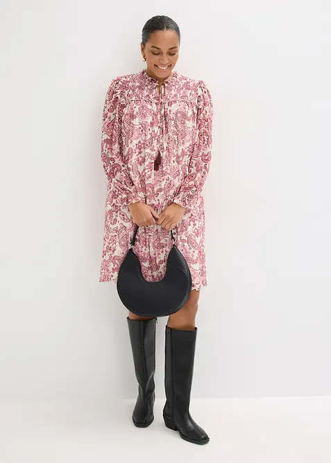 Tunikakjole i myk mesh, bonprix