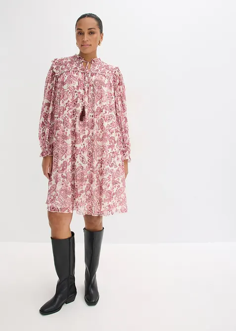 Tunikakjole i myk mesh, bonprix