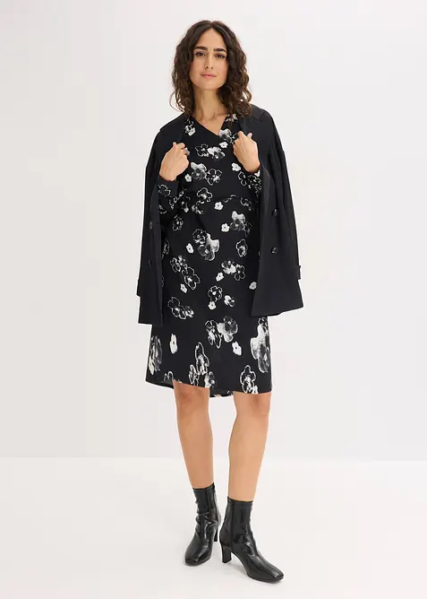 Kjole i lett sateng, bonprix