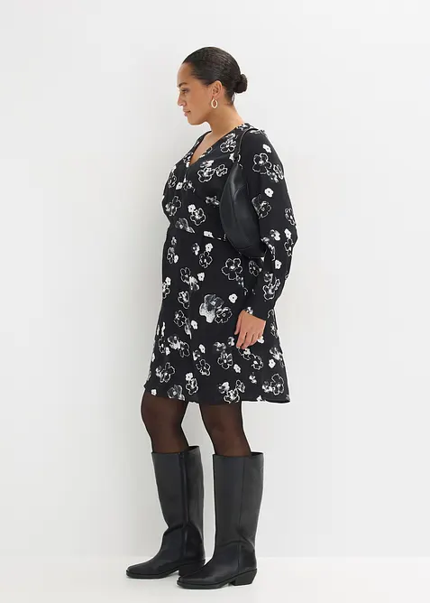 Kjole i lett sateng, bonprix