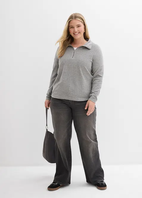 Langermet topp i frott&eacute;, bonprix